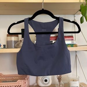 Girlfriend Collective Dusty Blue Paloma Racerback Sports Bra - S